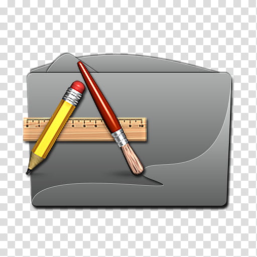 Hold The Line, paint brush, pencil, and ruler folder icon transparent background PNG clipart