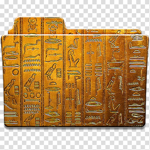 Real Gold Hieroglyphics Folder Icon, Real Gold Hieroglyphics Folder transparent background PNG clipart