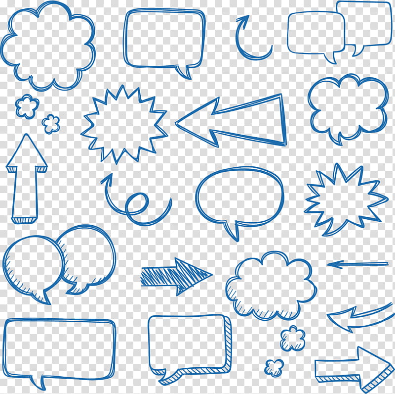 Arrow Graphic Design, Drawing, Speech Balloon, Cartoon, Hand, Blue, White, Text transparent background PNG clipart