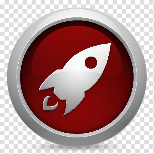 Red Icon for Mac, LaunchPad-RedLite, white and red rocket launcher logo transparent background PNG clipart