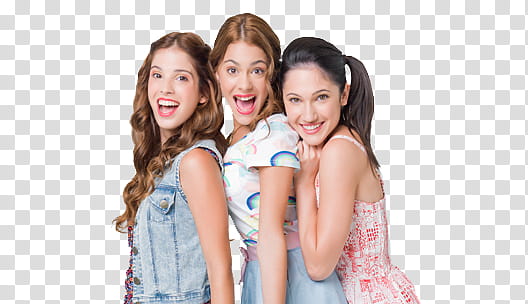 Violetta, three smiling women transparent background PNG clipart