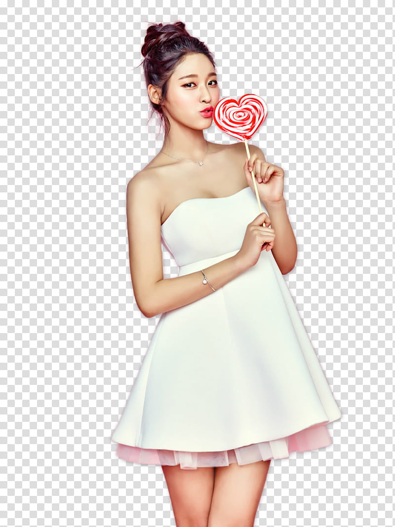 AOA Seolhyun GMarket P, woman holding candy illustration transparent background PNG clipart
