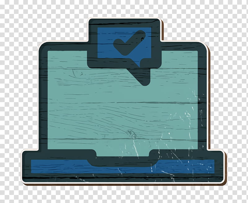 laptop icon online icon rate icon, Rating Icon, Survey Icon, Technology, Rectangle, Electronic Device, Logo, Turquoise transparent background PNG clipart