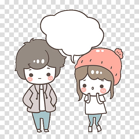 Kawaii People, two animated person art transparent background PNG clipart
