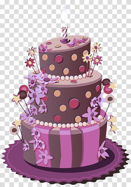 Birthday cake, Cake Decorating, Sugar Paste, Fondant, Pink, Pasteles, Baked Goods, Torte transparent background PNG clipart