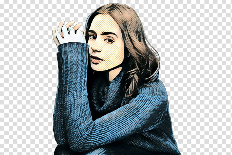 Retro, Pop Art, Vintage, Lily Collins, To The Bone, Film, Drawing, Shoot transparent background PNG clipart