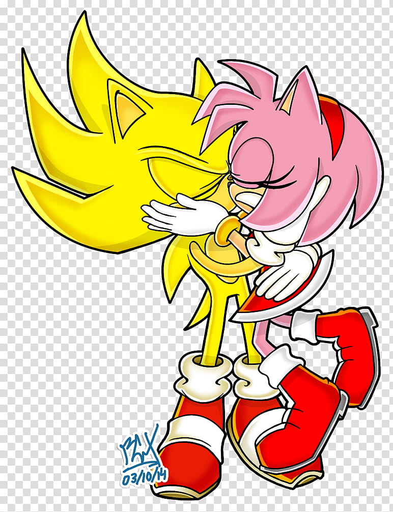 Gift Art: Super SonAmy, Sonic Channel Style transparent background PNG clipart