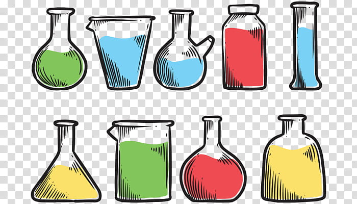 Beaker, Laboratory Flasks, Test Tubes, Erlenmeyer Flask, Experiment, Chemistry, Science, Glass transparent background PNG clipart