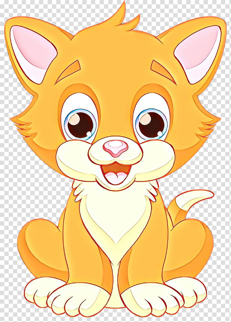 cartoon whiskers yellow snout tail, Cartoon, Fox transparent background PNG clipart