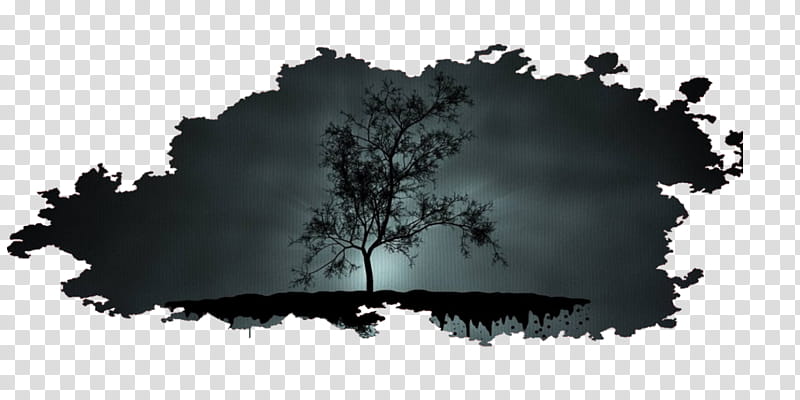 Cartoon Nature, Tree, Computer, Sky, Cloud Computing, Black M, Water, Blackandwhite transparent background PNG clipart