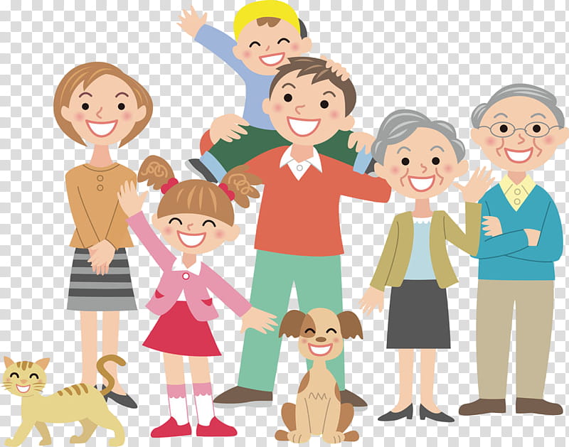 family day family happy, Mother, Father, People, Cartoon, Social Group, Playing With Kids, Sharing transparent background PNG clipart