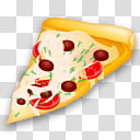 Food Icons, pizza slice  transparent background PNG clipart