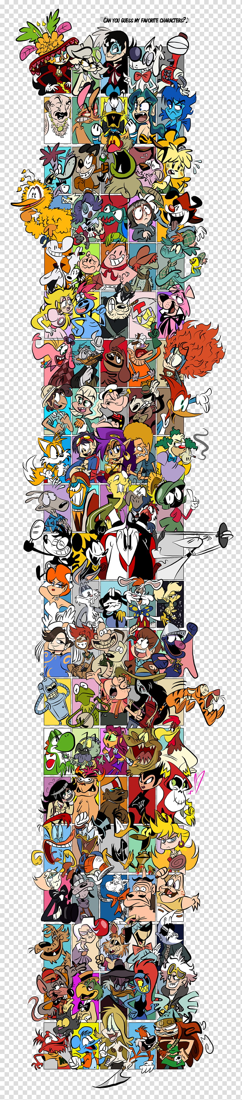 Favorite Characters Meme COMPLETED, character print collection transparent background PNG clipart