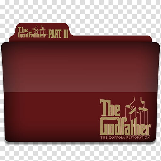 The Godfather Trilogy, The Godfather Part III folder icon transparent background PNG clipart