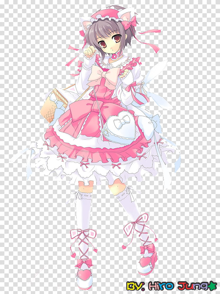 Anime Lolitas Renders, animated female character transparent background PNG clipart