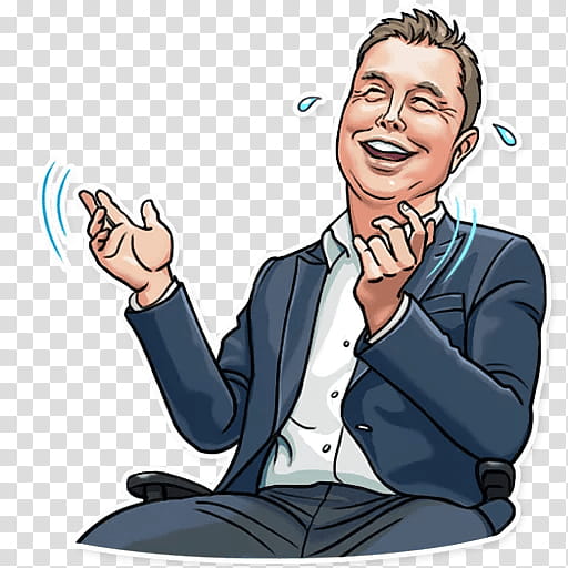 Lol Emoji, Elon Musk, Sticker, Telegram, Face With Tears Of Joy Emoji, Laughter, Technology, Cartoon transparent background PNG clipart