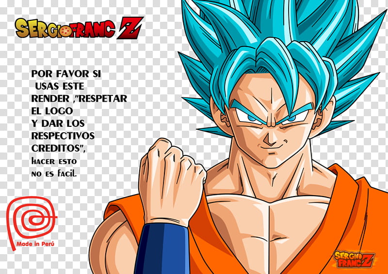 Goku Super Saiyajin Blue (Face) transparent background PNG clipart