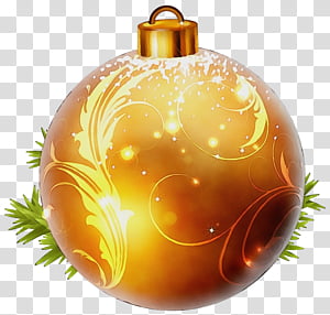 Christmas ornament, Watercolor, Paint, Wet Ink, Orange, Yellow, Amber, Christmas Decoration transparent background PNG clipart thumbnail