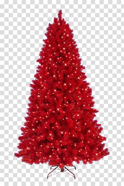 Navidad, red Christmas tree transparent background PNG clipart