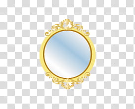 round gold framed mirror transparent background PNG clipart