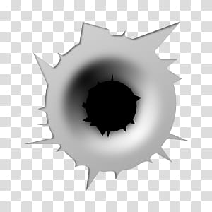 Bullet Hole GIMP Brushes, round gray and black with spike transparent background PNG clipart