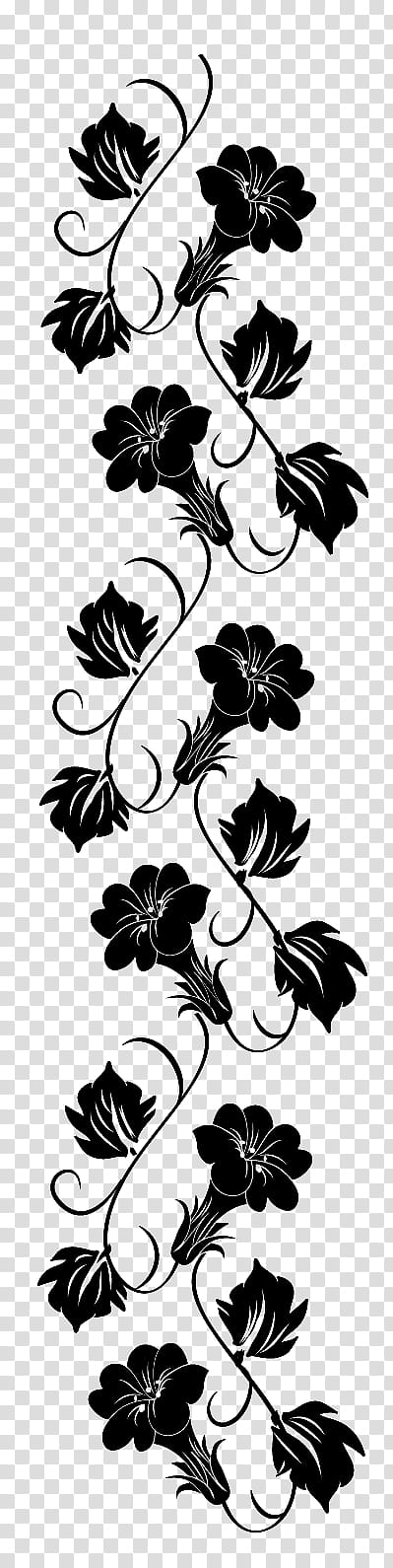 Flowers Brushes, black flower illustration transparent background PNG clipart
