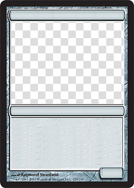 MTG Blank artifact card transparent background PNG clipart