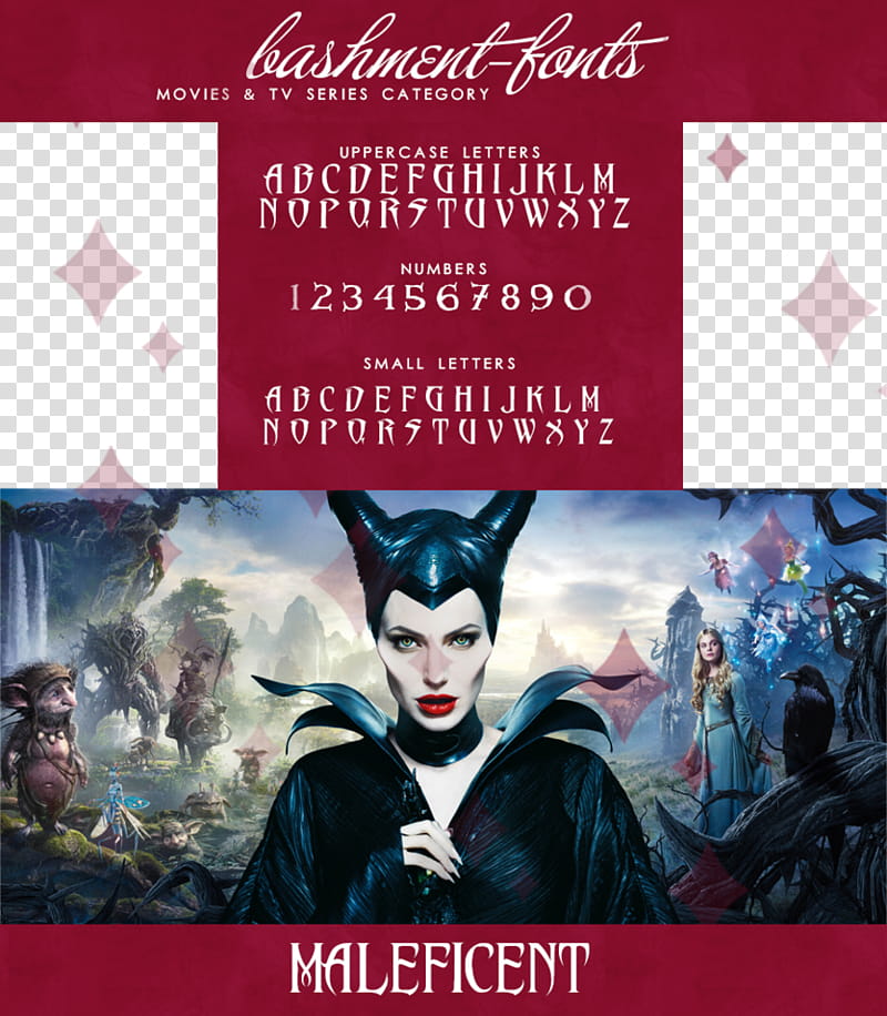 FONT , MALEFICENT transparent background PNG clipart