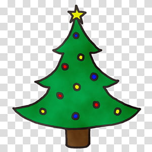 Christmas tree, Watercolor, Paint, Wet Ink, Christmas Decoration, Oregon Pine, Christmas Ornament, Colorado Spruce transparent background PNG clipart thumbnail
