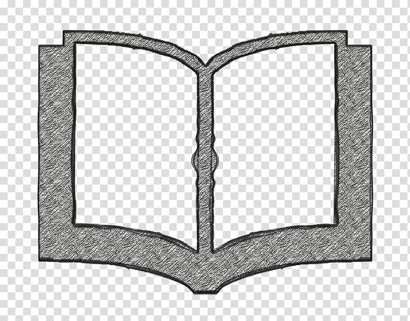Open book icon Book icon Scholastics icon, Education Icon, Arch, Metal transparent background PNG clipart
