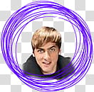 big time rush, force perspective of man inside purple circle transparent background PNG clipart