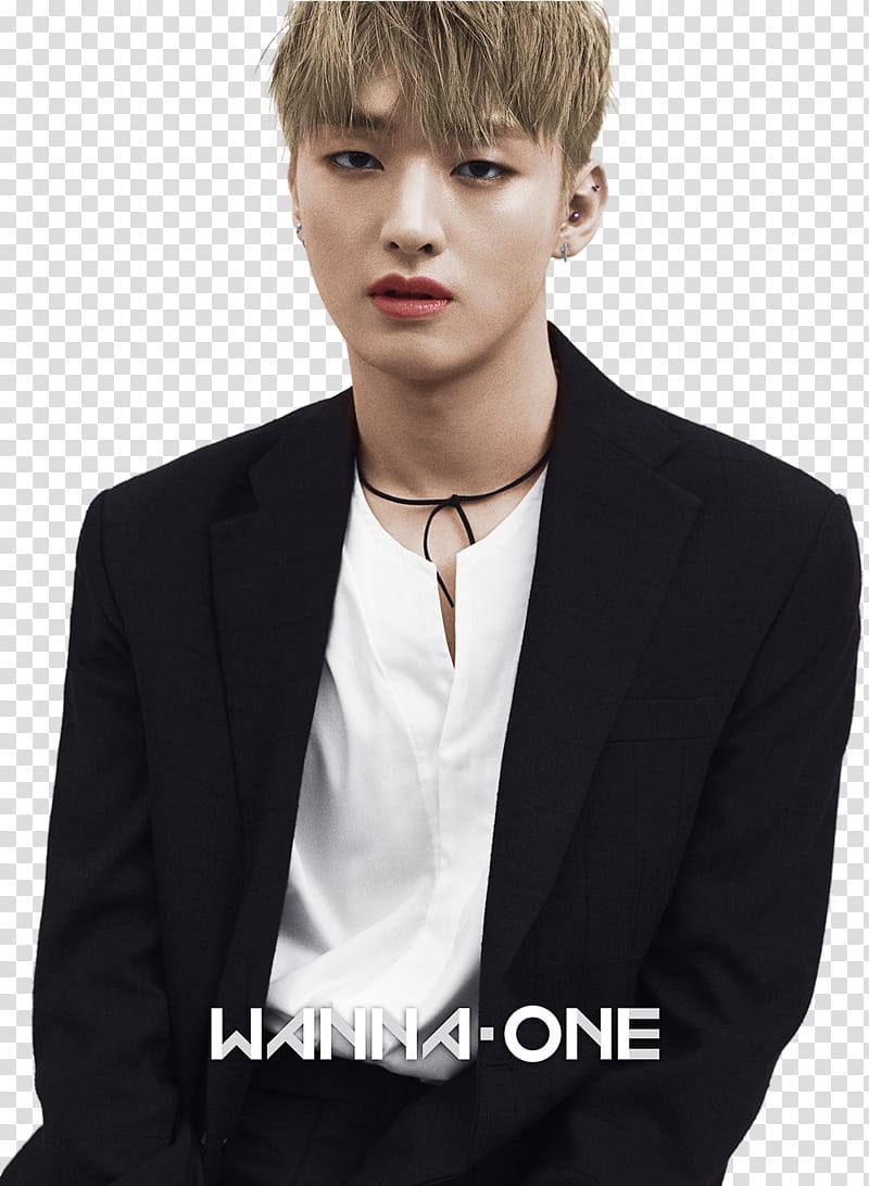 WANNA ONE P, man in black suit jacket transparent background PNG clipart
