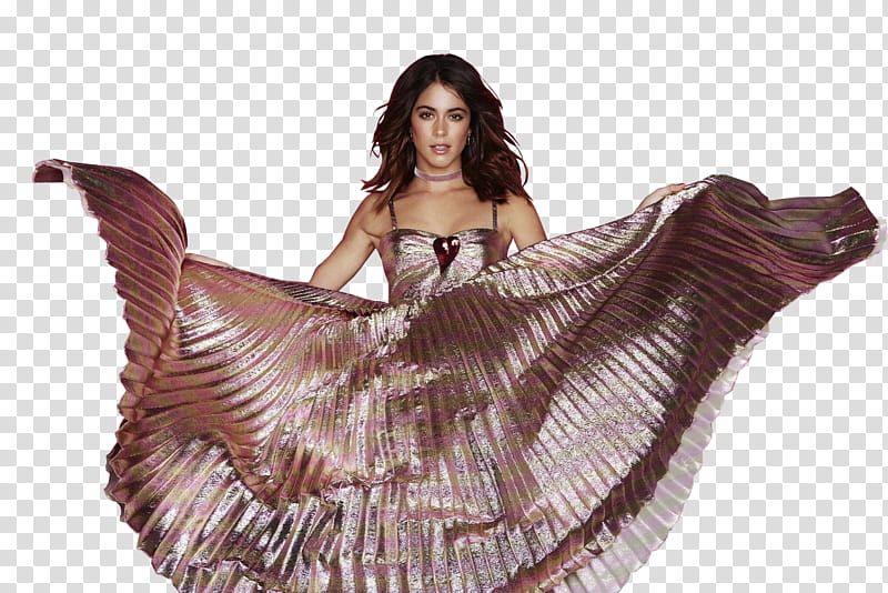 Martina Stoessel , woman swinging brown skirt transparent background PNG clipart