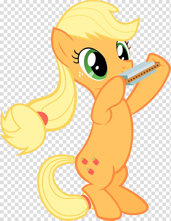 Applejack harmonica, orange My Little Pony character illustration transparent background PNG clipart