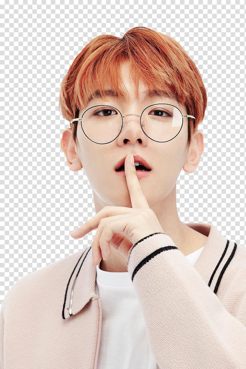 EXO S, man putting his index finger on his lips transparent background PNG clipart