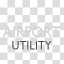 Gill Sans Text Dock Icons, Airport Utility, airport utility sign transparent background PNG clipart