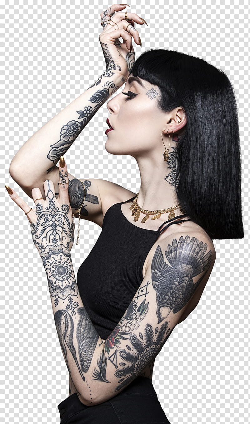  Hannah Snowdon, tattooed woman transparent background PNG clipart