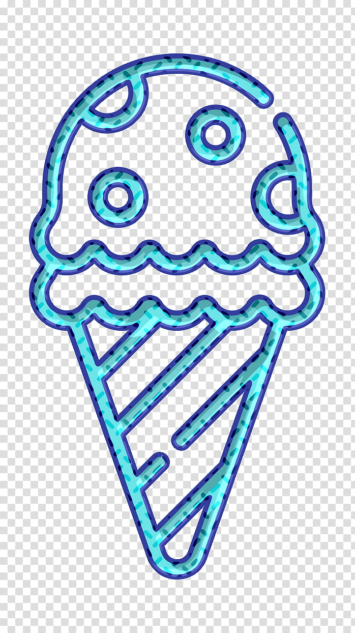 Ice cream icon Summer icon Desserts and candies icon, Turquoise, Line Art transparent background PNG clipart