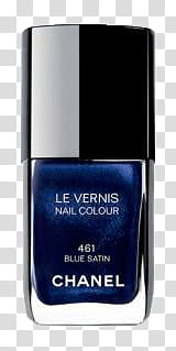Chanel nailpolish , blue satin Chanel Le Vernis nail colour bottle art transparent background PNG clipart