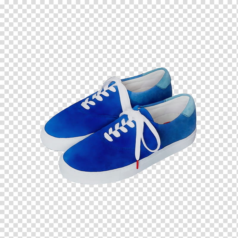 footwear blue cobalt blue sneakers shoe, Watercolor, Paint, Wet Ink, Electric Blue, Plimsoll Shoe, Skate Shoe, Walking Shoe transparent background PNG clipart