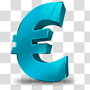 Currency Icons, Euro, blue Euro symbol transparent background PNG clipart