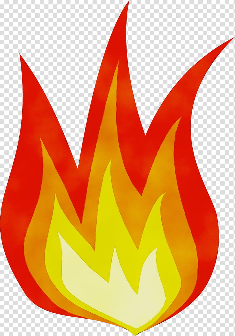 red flame fire symbol, Watercolor, Paint, Wet Ink transparent background PNG clipart