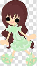 The icons of cute girls in cute dress, asaagao-girl- transparent background PNG clipart