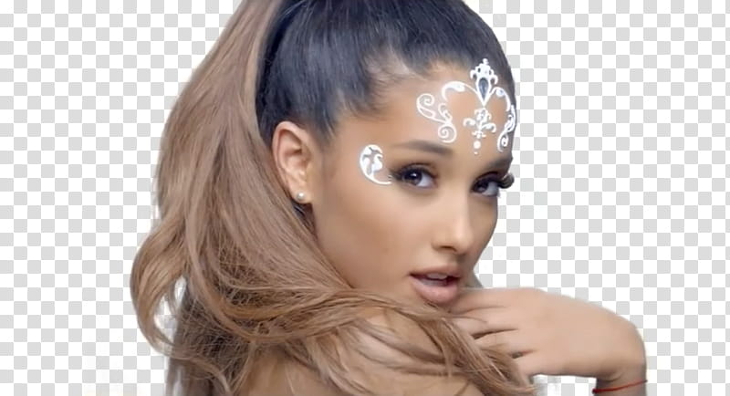 Break Free Ariana Grande, women's white and black floral top transparent background PNG clipart