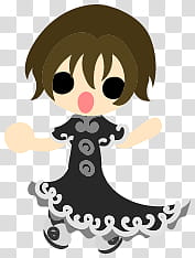 The icons of cute girls in pretty dress, higanbana-people- transparent background PNG clipart