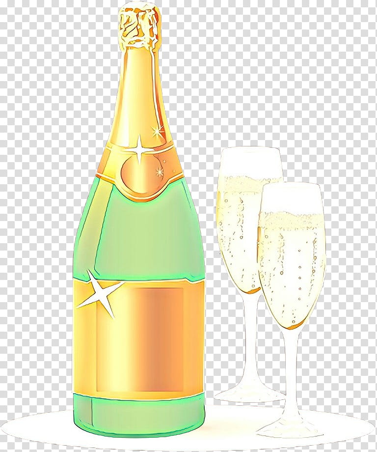 Champagne, Cartoon, Drink, Glass Bottle, Alcoholic Beverage, Wine, Champagne Stemware, Sparkling Wine transparent background PNG clipart