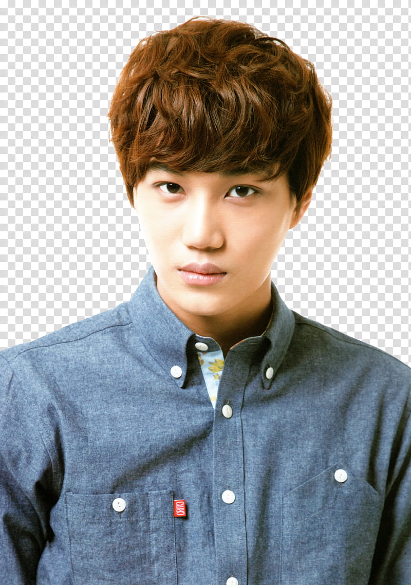 RENDER EXO for SMTOWN Week set, man in grey button-up long-sleeved shirt transparent background PNG clipart