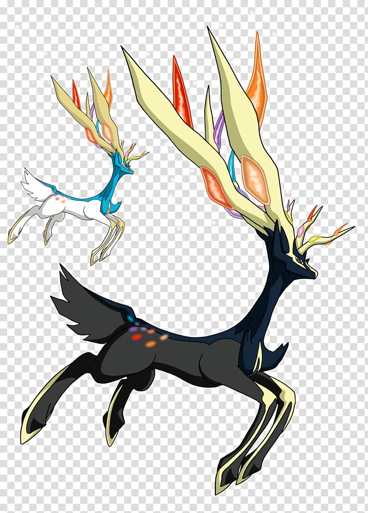 Painting, Xerneas And Yveltal, Drawing, Artist, Fan Art, Visual Arts, Forme, Deer transparent background PNG clipart