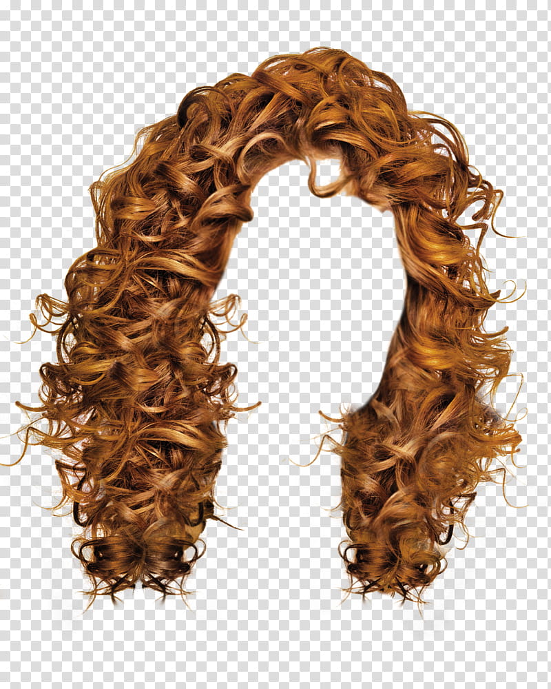 Hair , brown curly hair wig transparent background PNG clipart