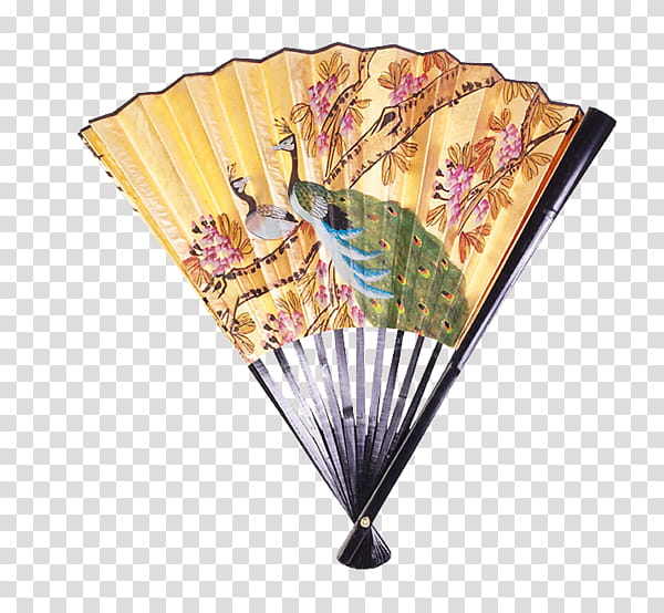 Painting, Hand Fan, Peafowl, Paper, Antuca, Angle Of View, Decorative Fan, Home Appliance transparent background PNG clipart